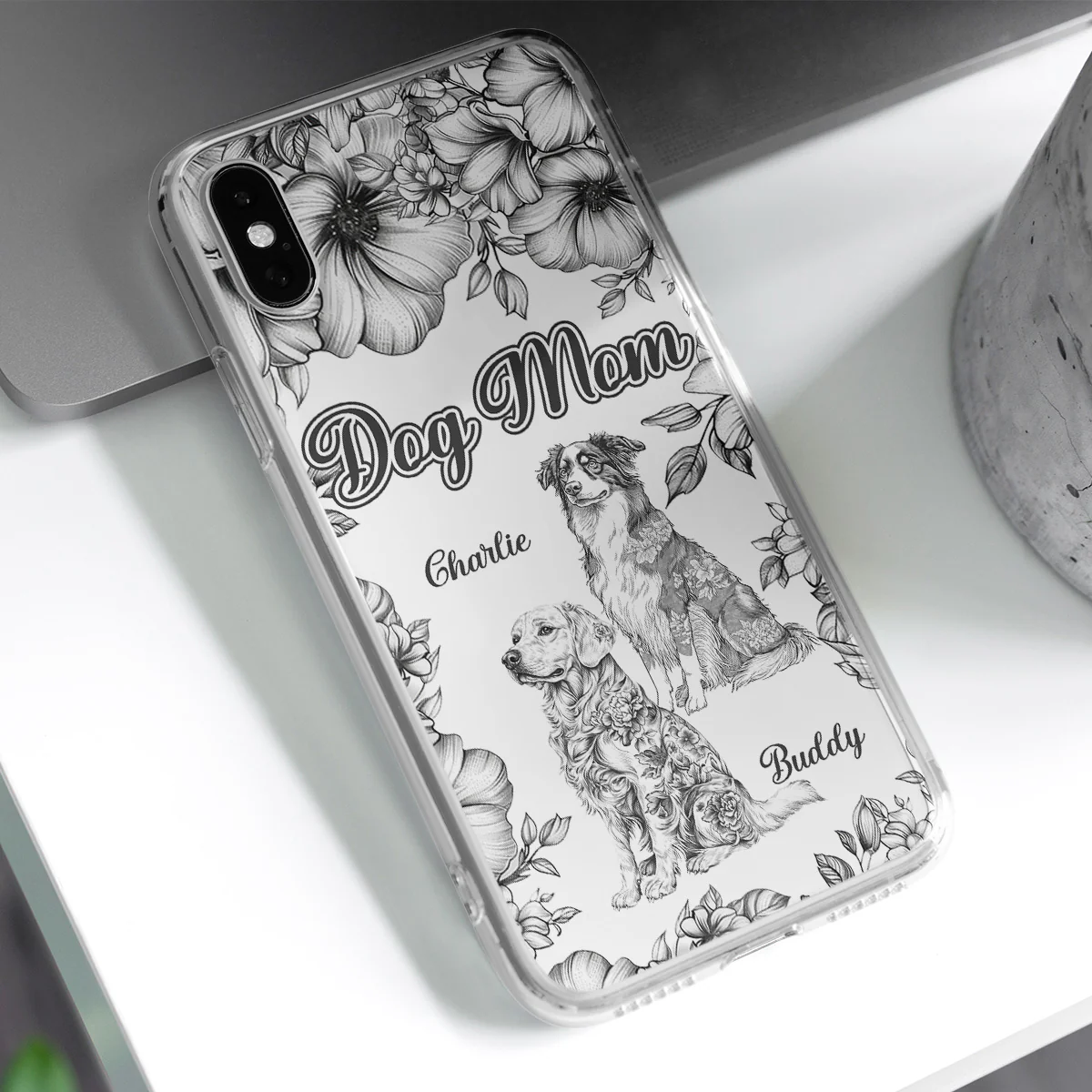 Best Dog Mom Ever - Personalized Custom Phone Case - Image 3