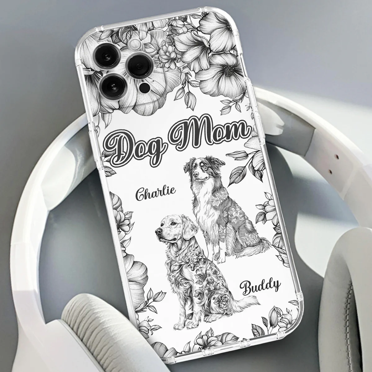 Best Dog Mom Ever - Personalized Custom Phone Case - Image 4