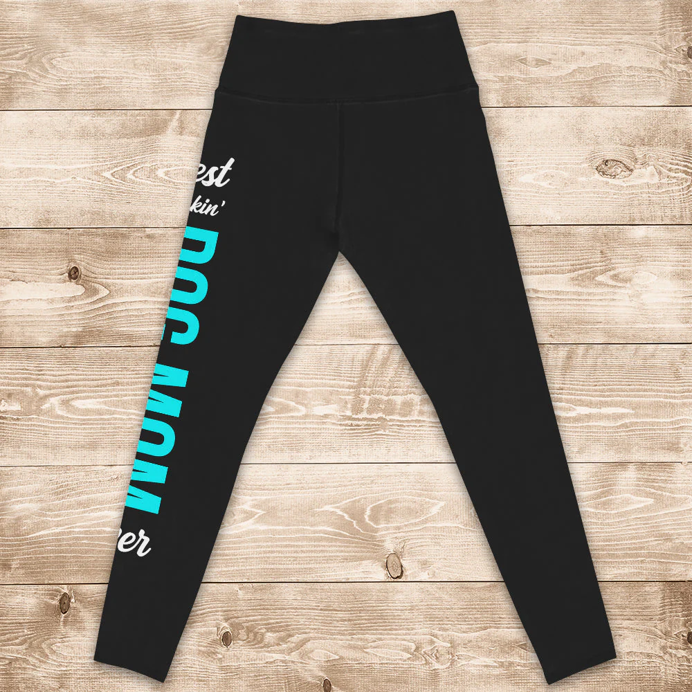 Best Dog Mom - High-Waisted Leggings - Image 2