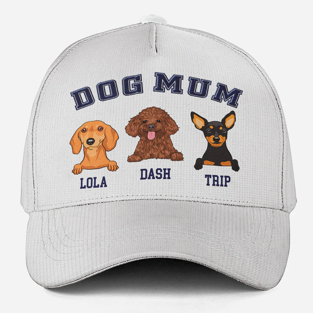 Best Dog Mom - Personalized Custom Cap - Image 2