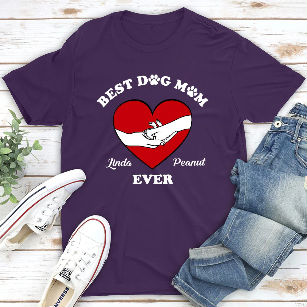 Best Dog Mom - Personalized Custom Unisex T-shirt - Image 3