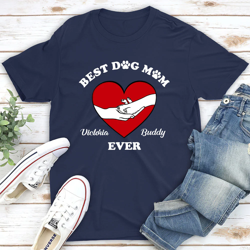 Best Dog Mom - Personalized Custom Unisex T-shirt - Image 4