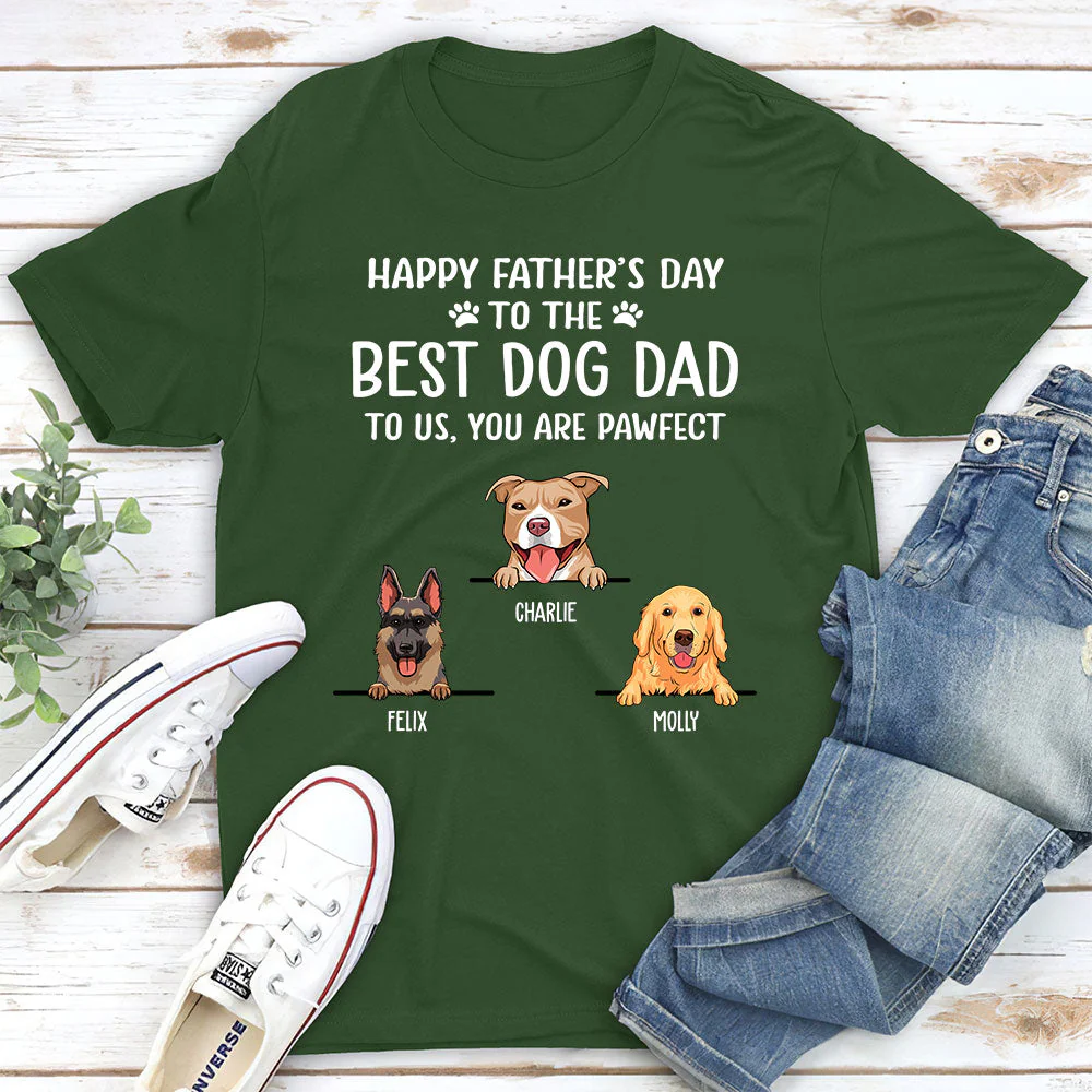 Best Dog Mom Dad Pawfect - Personalized Custom Unisex T-Shirt - Image 3