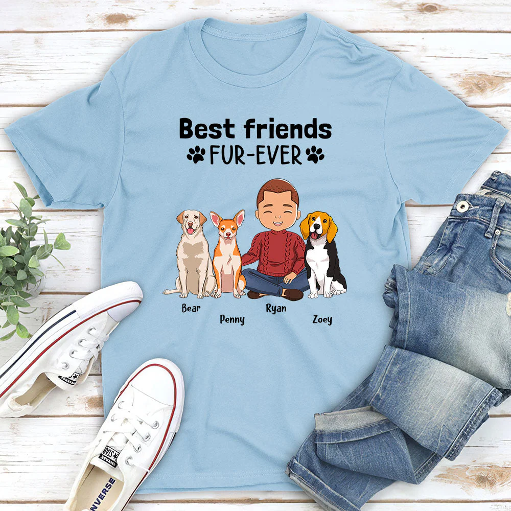Best Friends Fur-ever - Personalized Custom Unisex T-shirt - Image 4