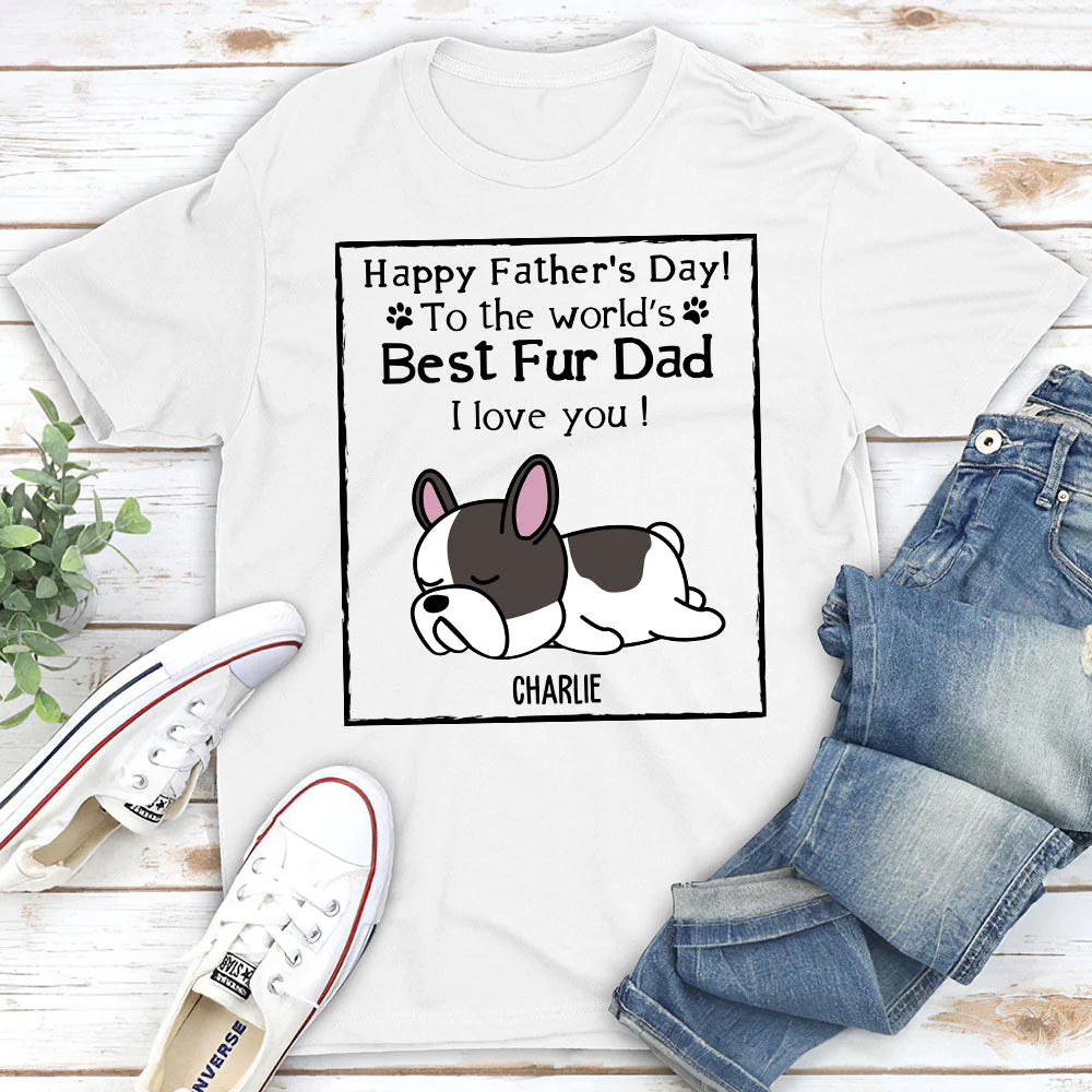 Best Fur Dad - Personalized Custom Unisex T-shirt - Image 2