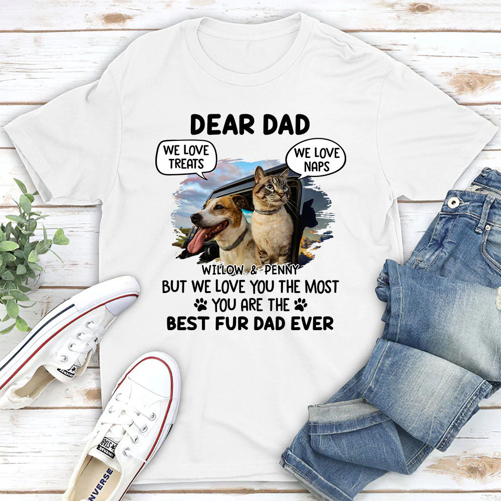 Best Fur Mom Ever - Personalized Custom Unisex T-shirt - Image 5