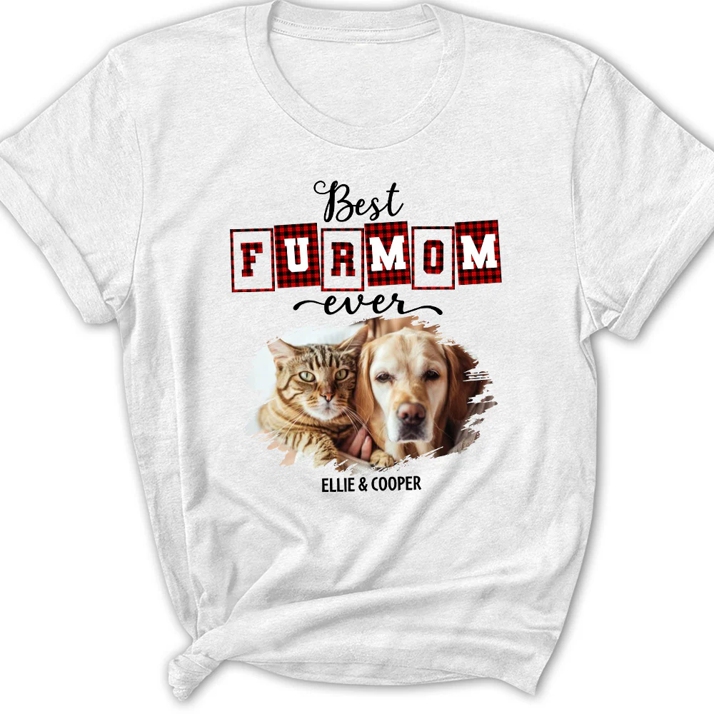 Best Fur Mom Of The Year Photo - Personalized Custom Women's T-shirt