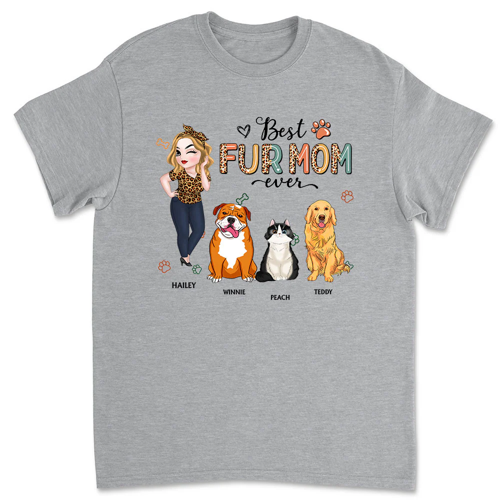 Best Fur Mom - Personalized Custom Unisex T-Shirt