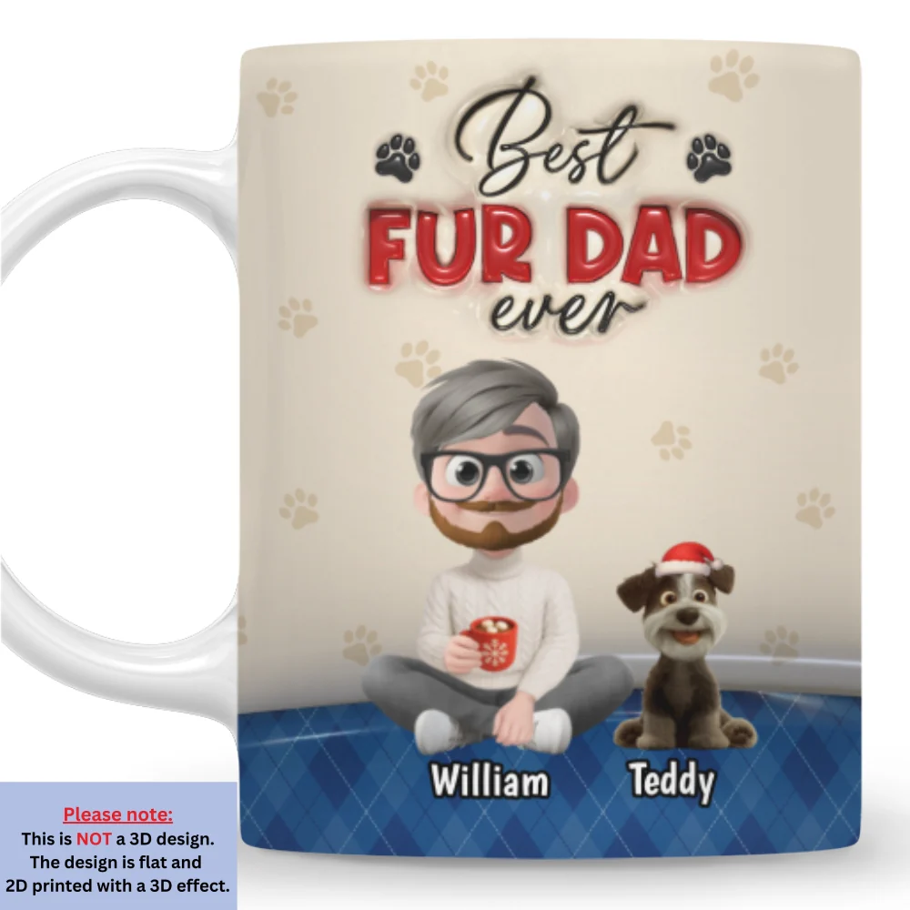 Best Handsome Fur Dad This Year - Personalized Custom Coffee Mug - Image 7