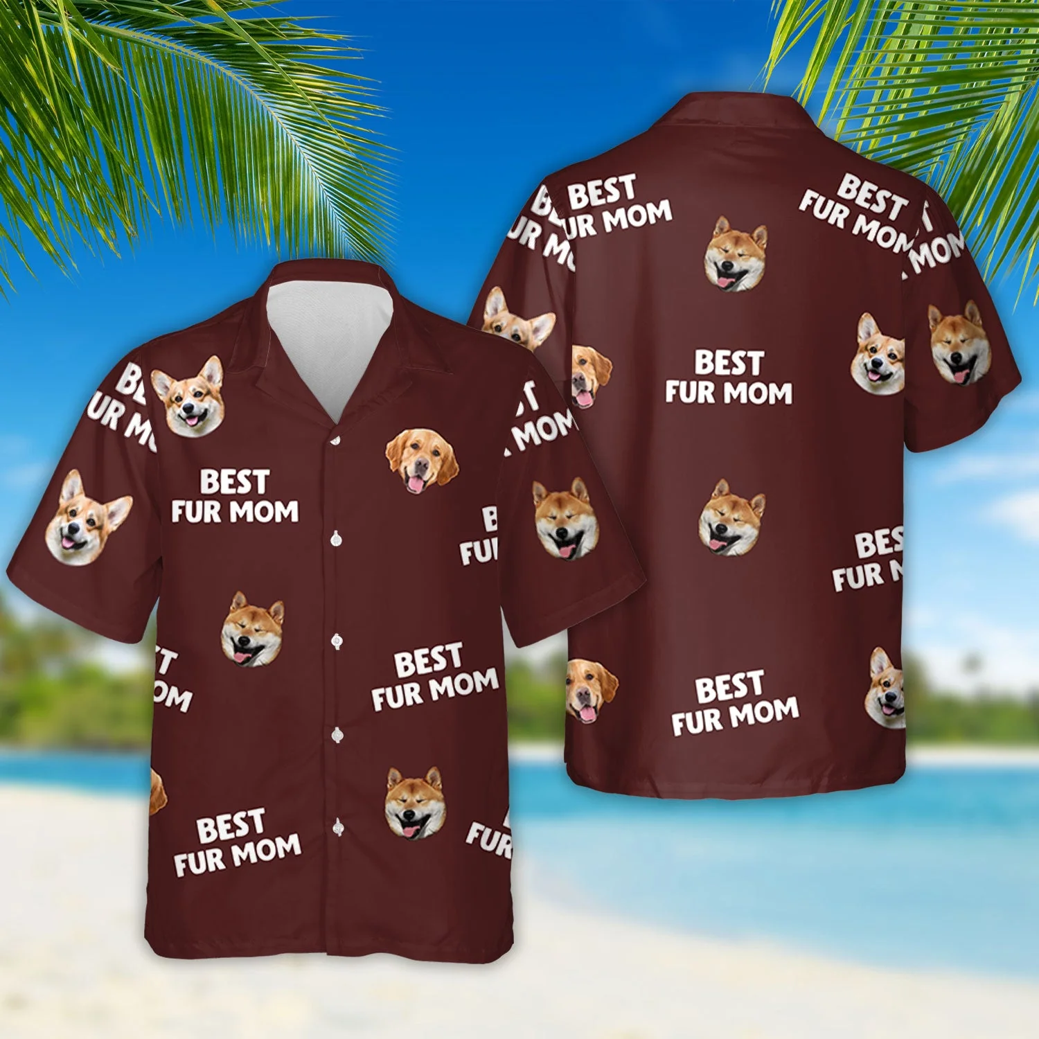 Best Mom Dad Pet Face - Personalized Custom Hawaiian Shirt - Image 4