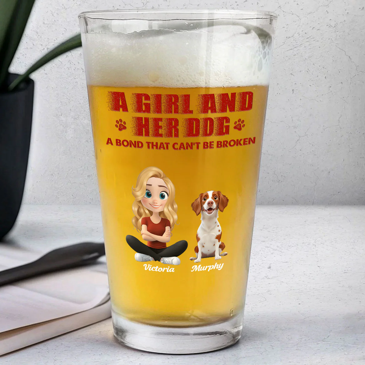 Best Mom To Me - Personalized Custom Beer Glass - Image 2