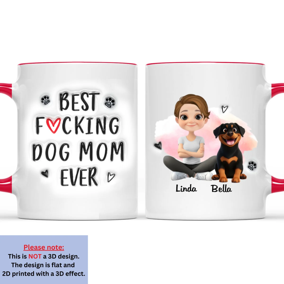 Best Of The Best - Personalized Custom 3D Inflated Effect Accent Mug - Image 9