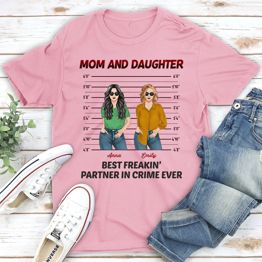 Best Partner In Crime - Personalized Custom Unisex T-shirt - Image 2