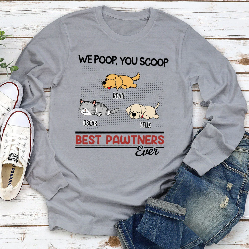 Best Pawtners Ever - Personalized Custom Long Sleeve T-shirt - Image 3