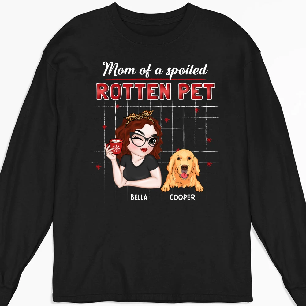 Best Pet Dad Mom - Personalized Custom Long Sleeve T-shirt - Image 4