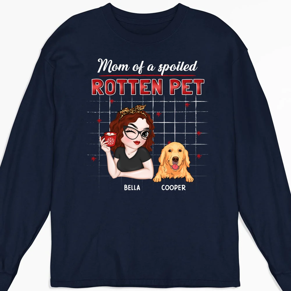 Best Pet Dad Mom - Personalized Custom Long Sleeve T-shirt - Image 5