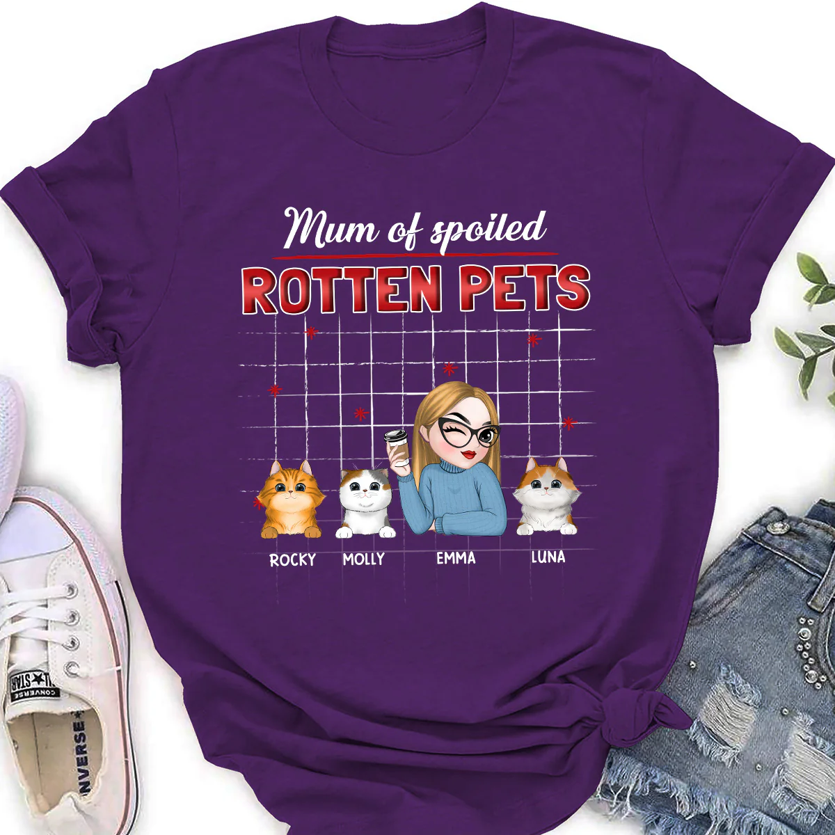 Best Pet Dad Mom - Personalized Custom Women's T-shirt - Image 4