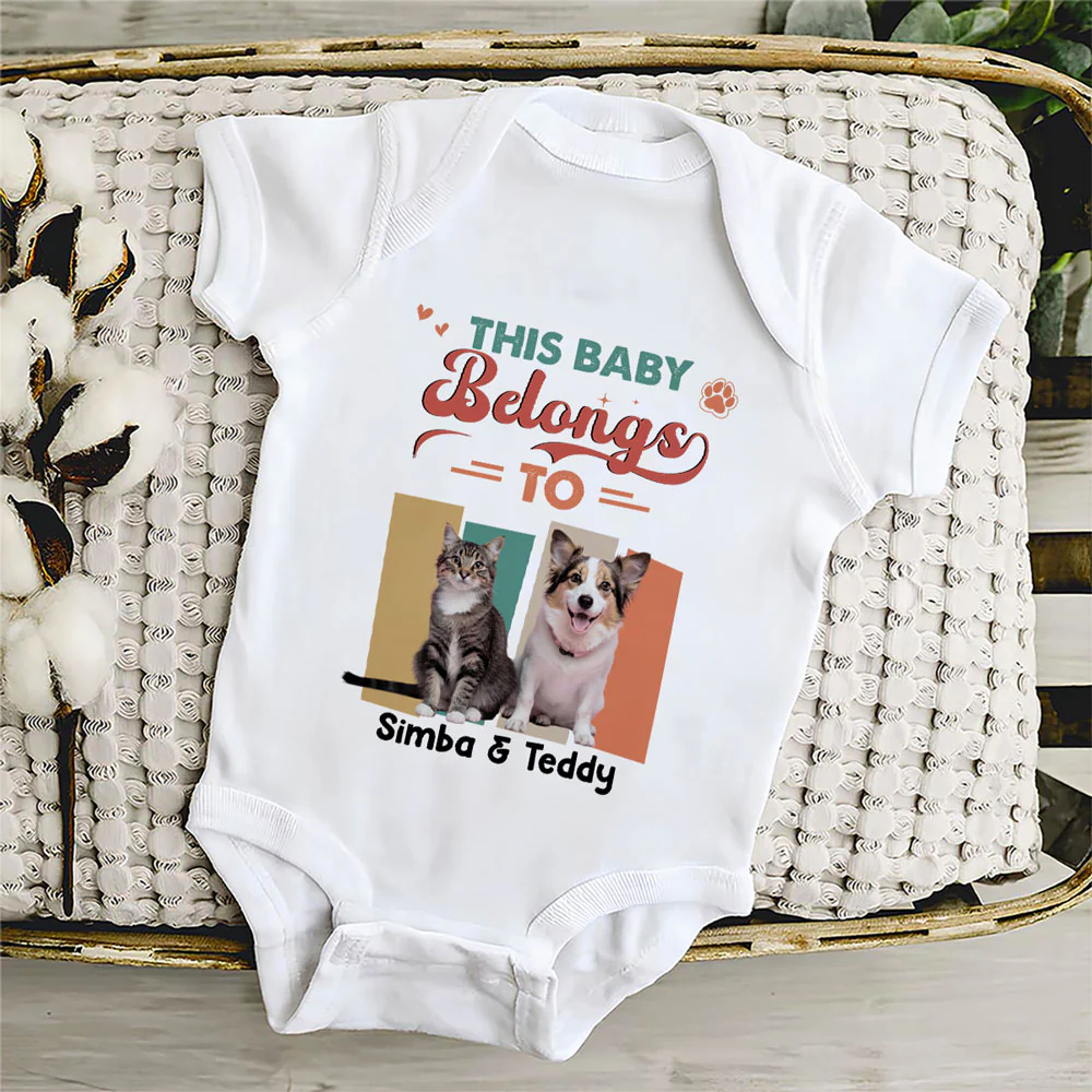 Best Pets Friend Photo - Personalized Custom Baby Onesie - Image 4