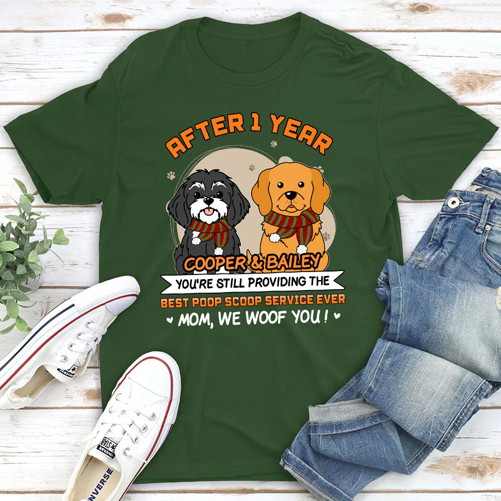 Best Poop Scoop Service - Personalized Custom Unisex T-shirt - Image 2