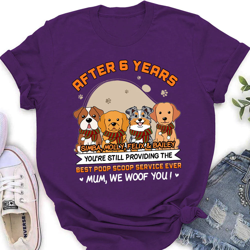 Best Poop Scoop Service - Personalized Custom Women's T-shirt - Image 4