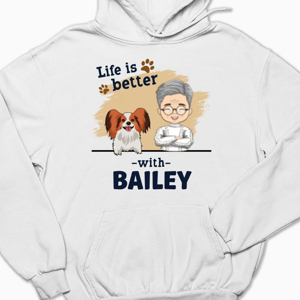 Better Dog Dad - Personalized Custom Hoodie - Image 5