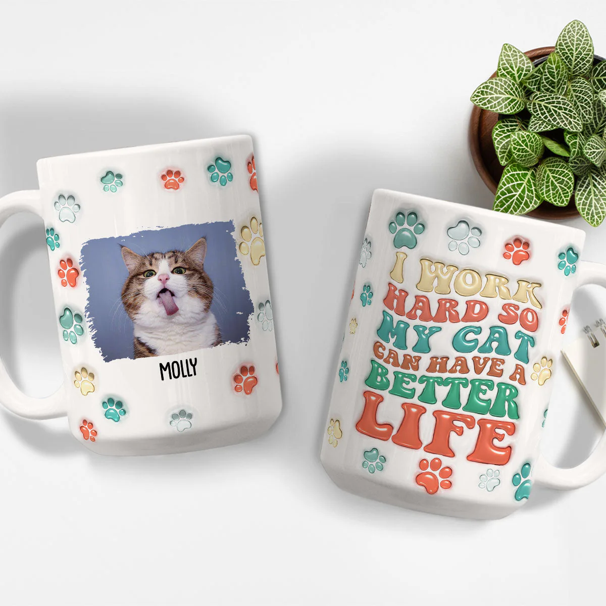 Better Life - Personalized Custom 3D Inflated Effect Mug - Image 3