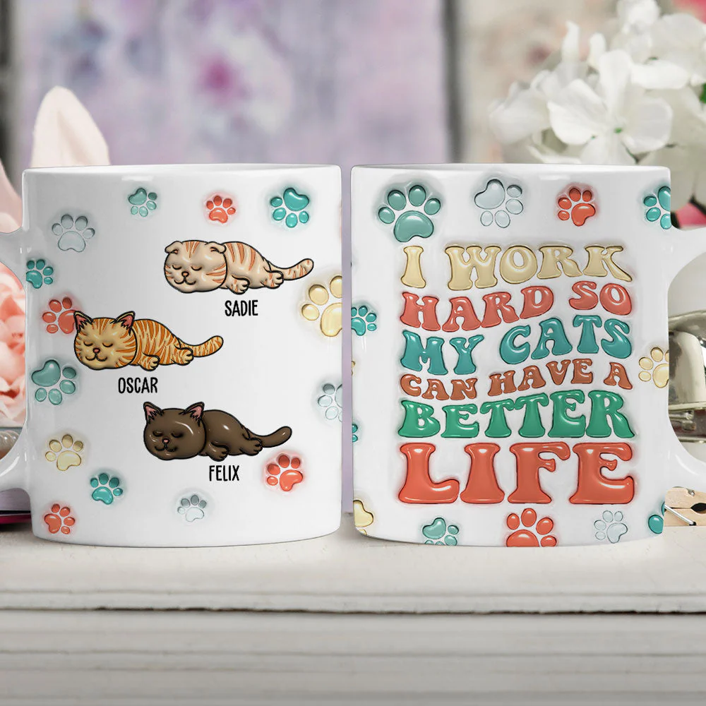 Better Life - Personalized Custom 3D Inflated Effect Mug - Image 4