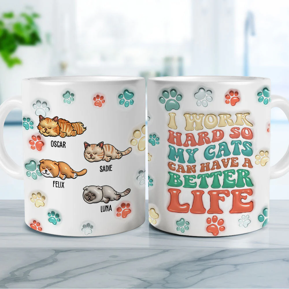 Better Life - Personalized Custom 3D Inflated Effect Mug - Image 5