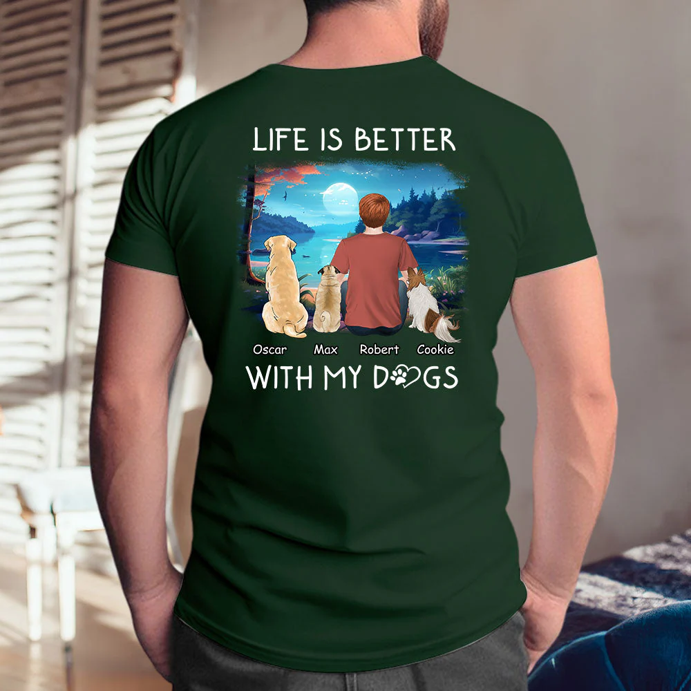 Better With Pets - Personalized Custom Premium T-shirt - Image 3