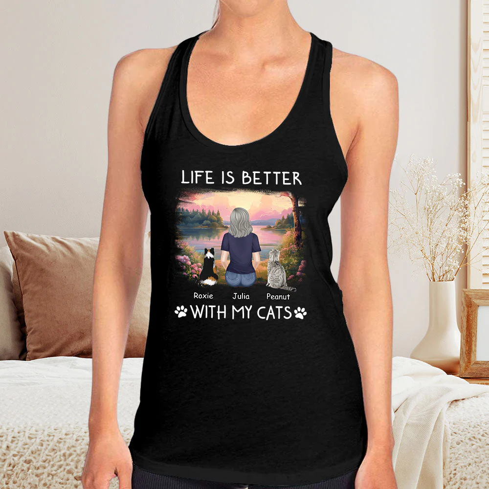 Better With Pets - Personalized Custom Women's Tank - Image 3