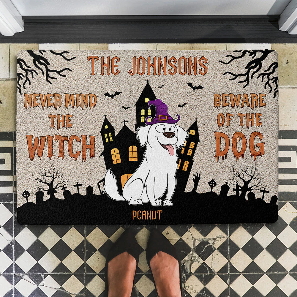 Beware Of Dogs - Personalized Custom Doormat - Image 2