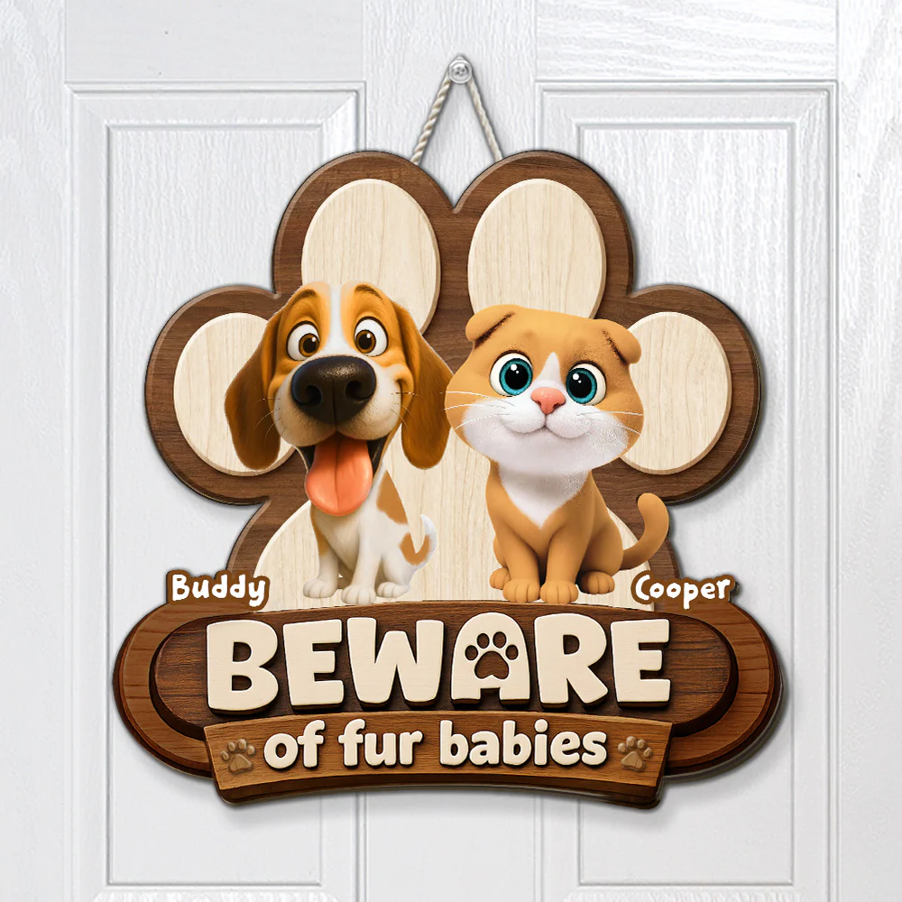 Beware Of The Babies - Personalized Custom Wood Sign - Image 5