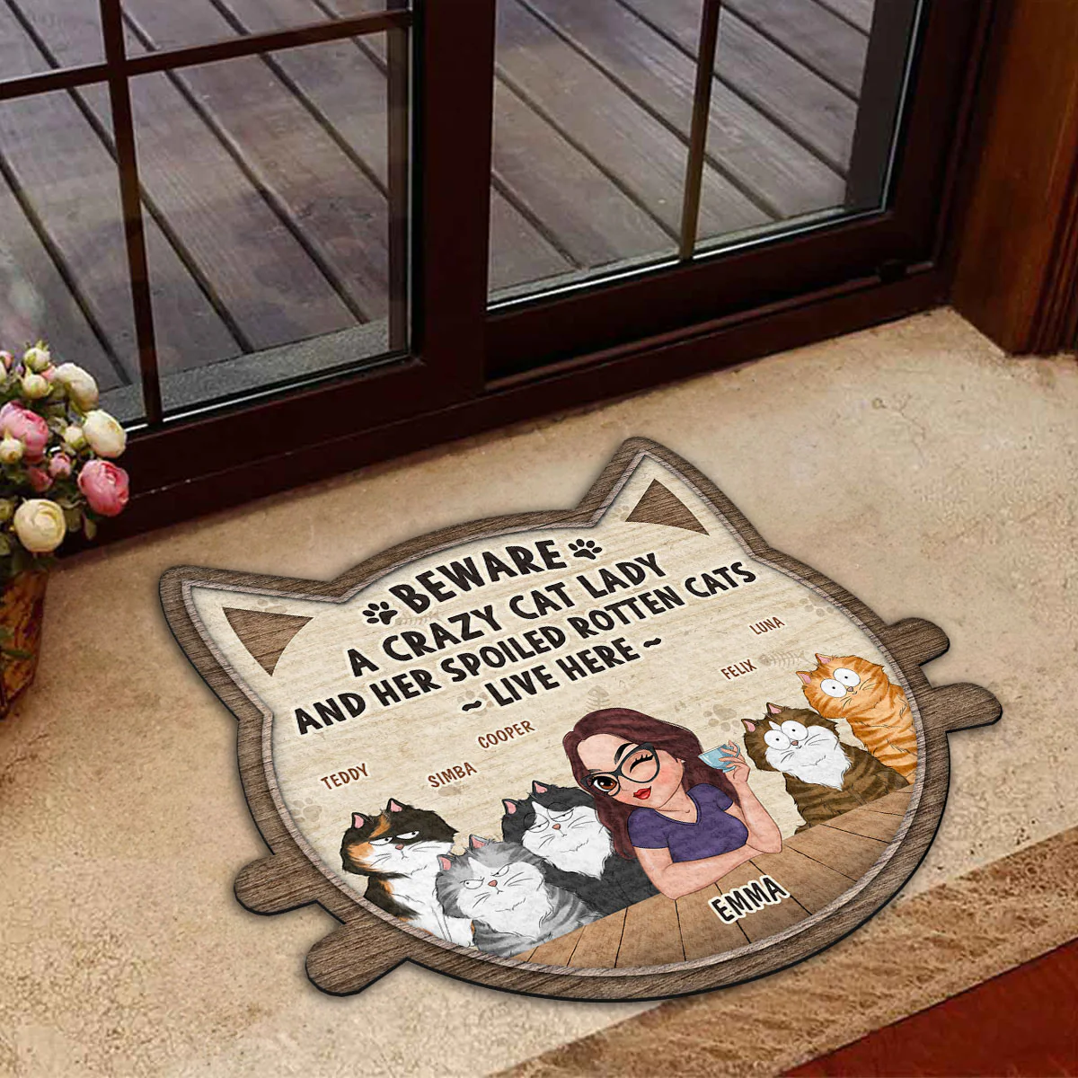 Beware - Personalized Custom Doormat - Image 3