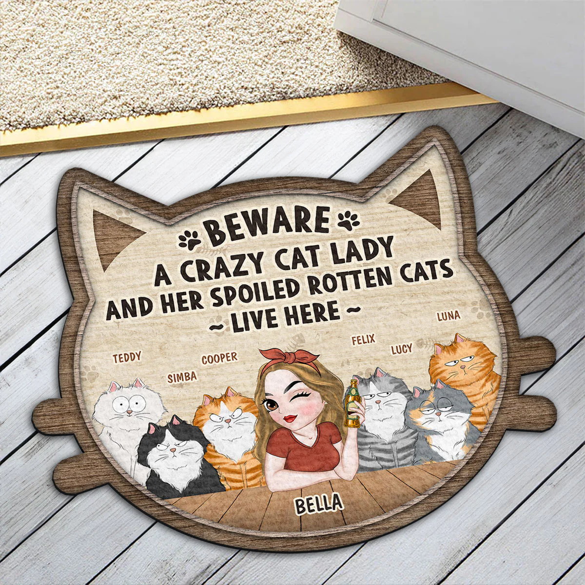 Beware - Personalized Custom Doormat - Image 4