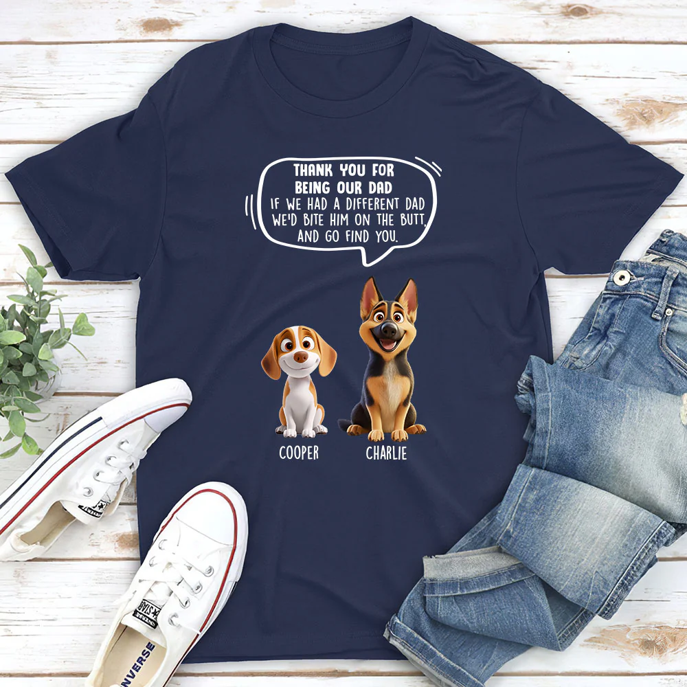Bite For You Dad - Personalized Custom Unisex T-Shirt - Image 2