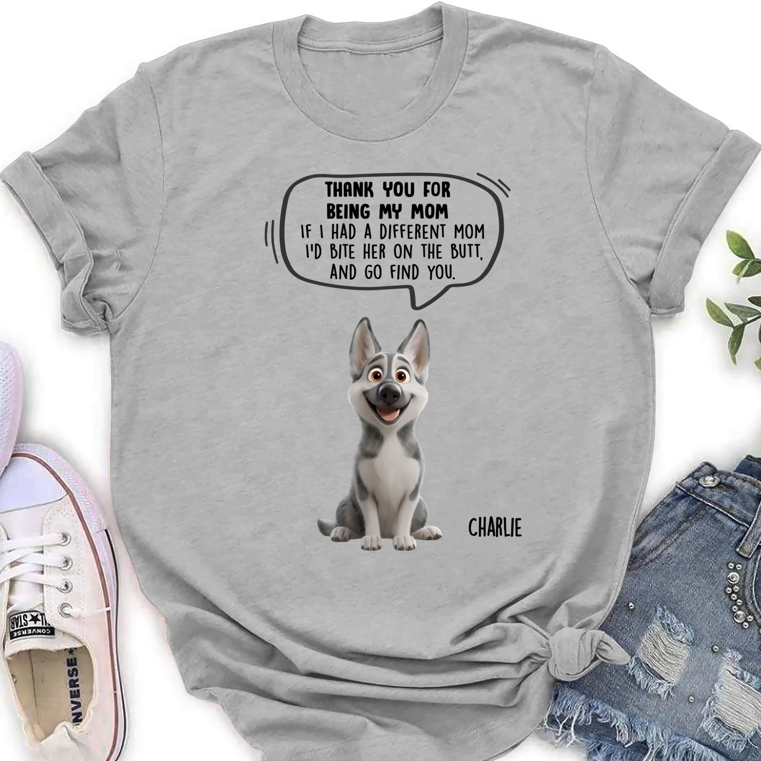 Bite For You Mom - Personalized Custom Women's T-Shirt - Image 6