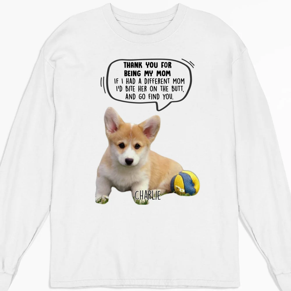 Bite For You Mom Photo - Personalized Custom Long Sleeve T-Shirt - Image 5