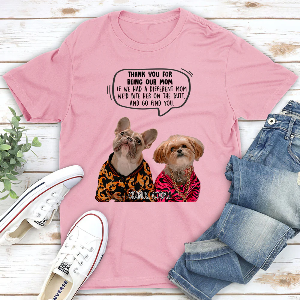 Bite For You Mom Photo - Personalized Custom Unisex T-Shirt - Image 3