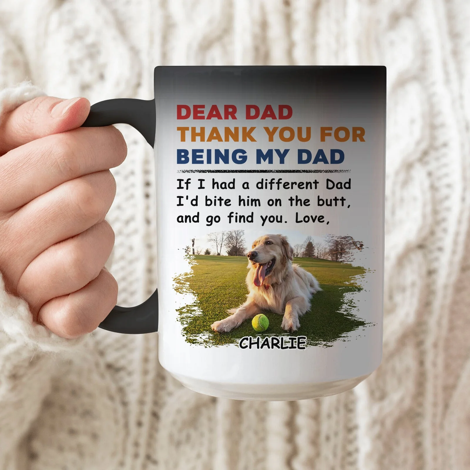 Bite The Butt - Personalized Custom Color Changing Mug - Image 5