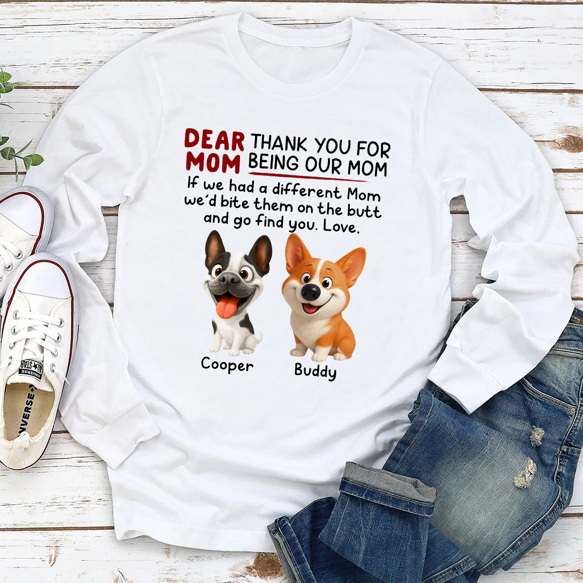 Bite Their Butt - Personalized Custom Long Sleeve T-Shirt - Image 2