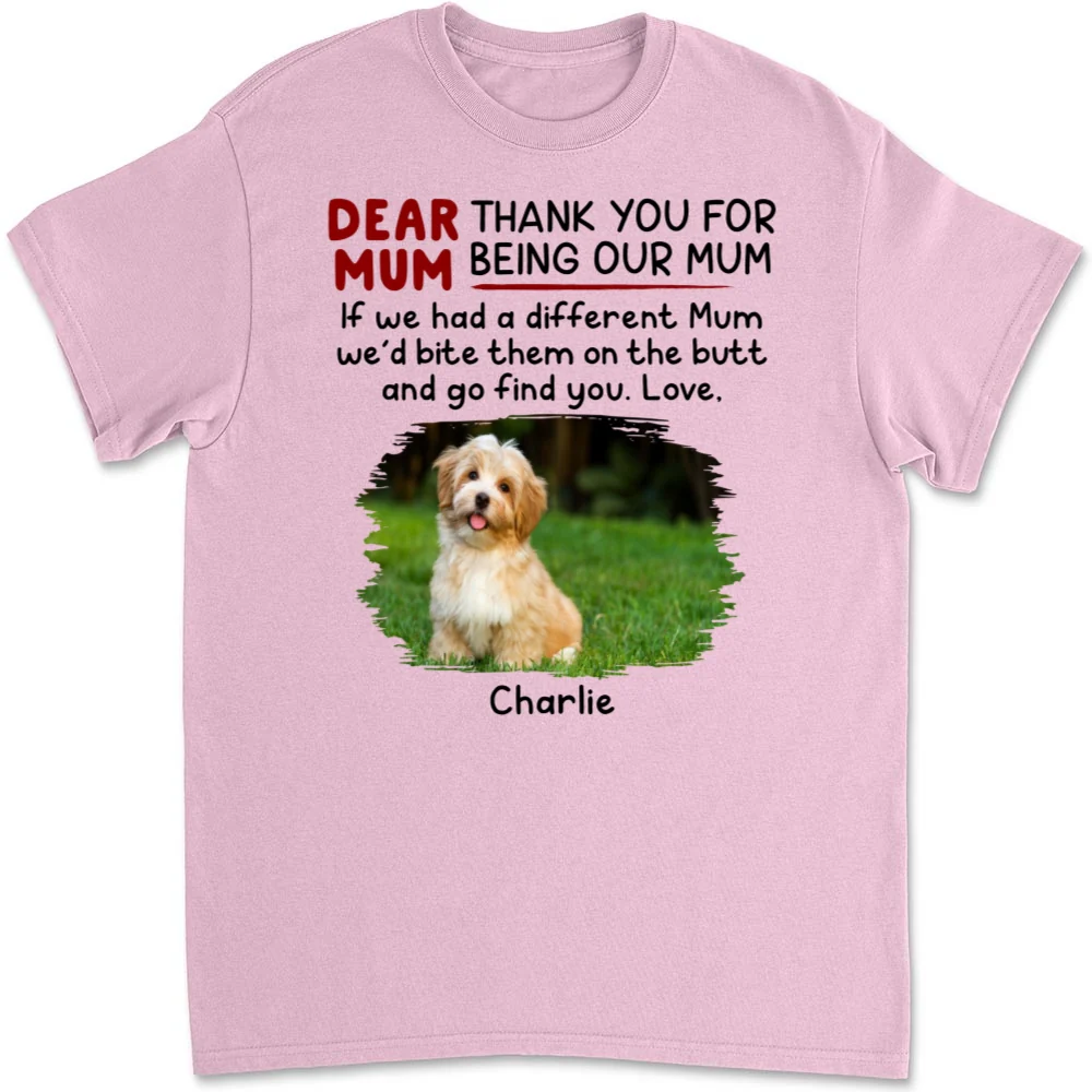 Bite Their Butt Photo - Personalized Custom Unisex T-Shirt - Image 5