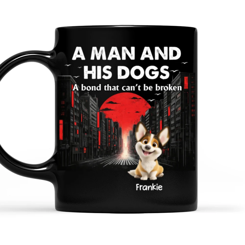 Black Red Dog And Human - Personalized Custom Coffee Mug - Image 7