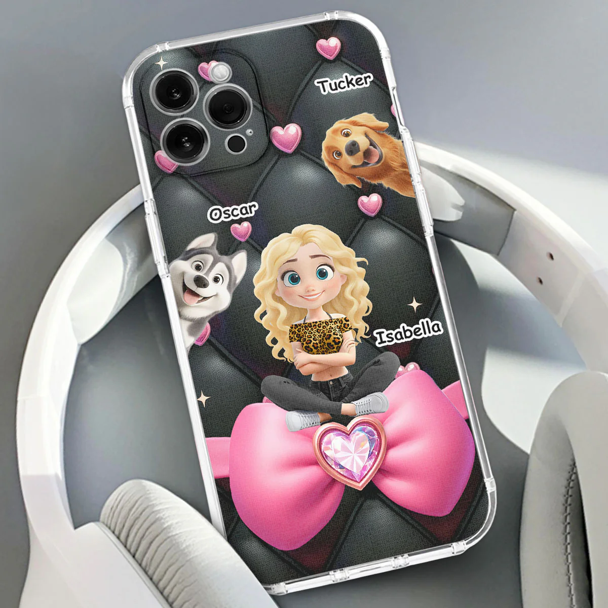 Black Rose - Personalized Custom 3D Inflated Effect Phone Case - Image 4