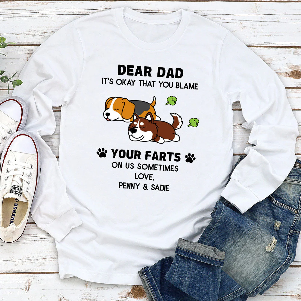Blame On Dog- Personalized Custom Long Sleeve T-shirt - Image 2