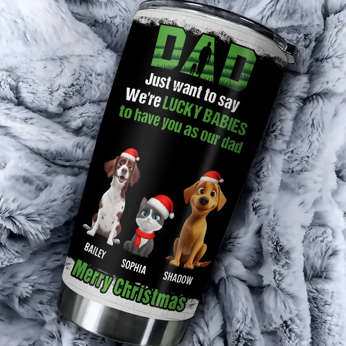 Blessed To Have My Fur Babies - Personalized Custom Tumbler - Image 3