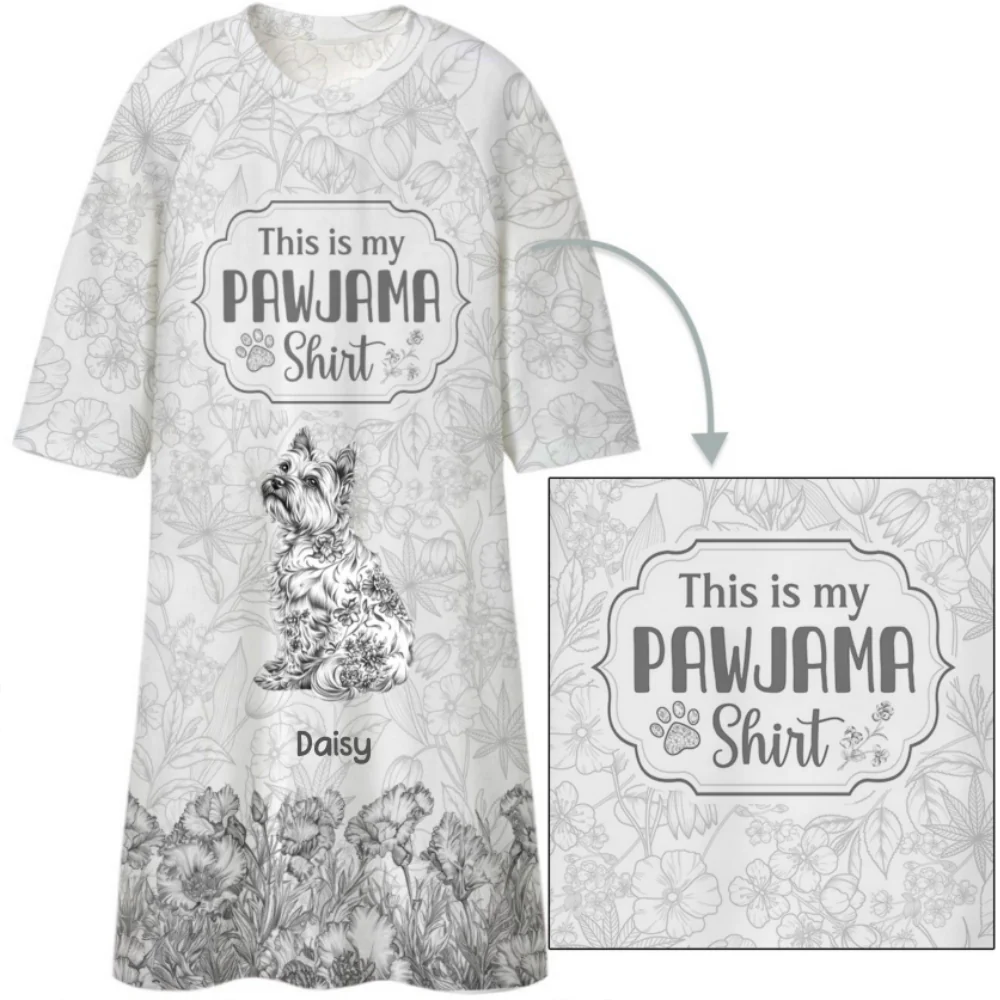 Blue Charming Dog Mom - Personalized Custom 3/4 Sleeve Dress - Image 6