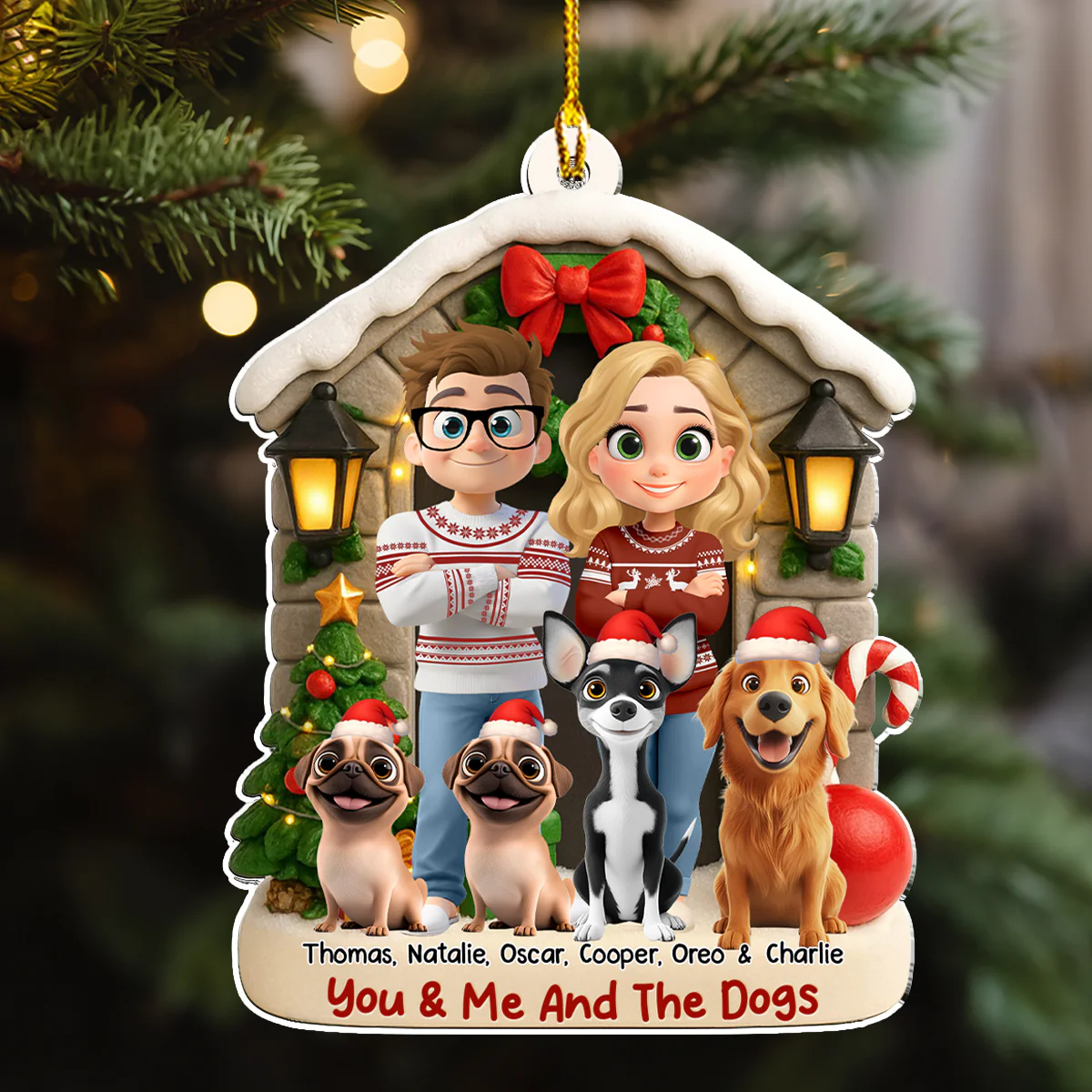 Bond Of Love - Personalized Custom 3D Effect Acrylic Ornament - Image 4