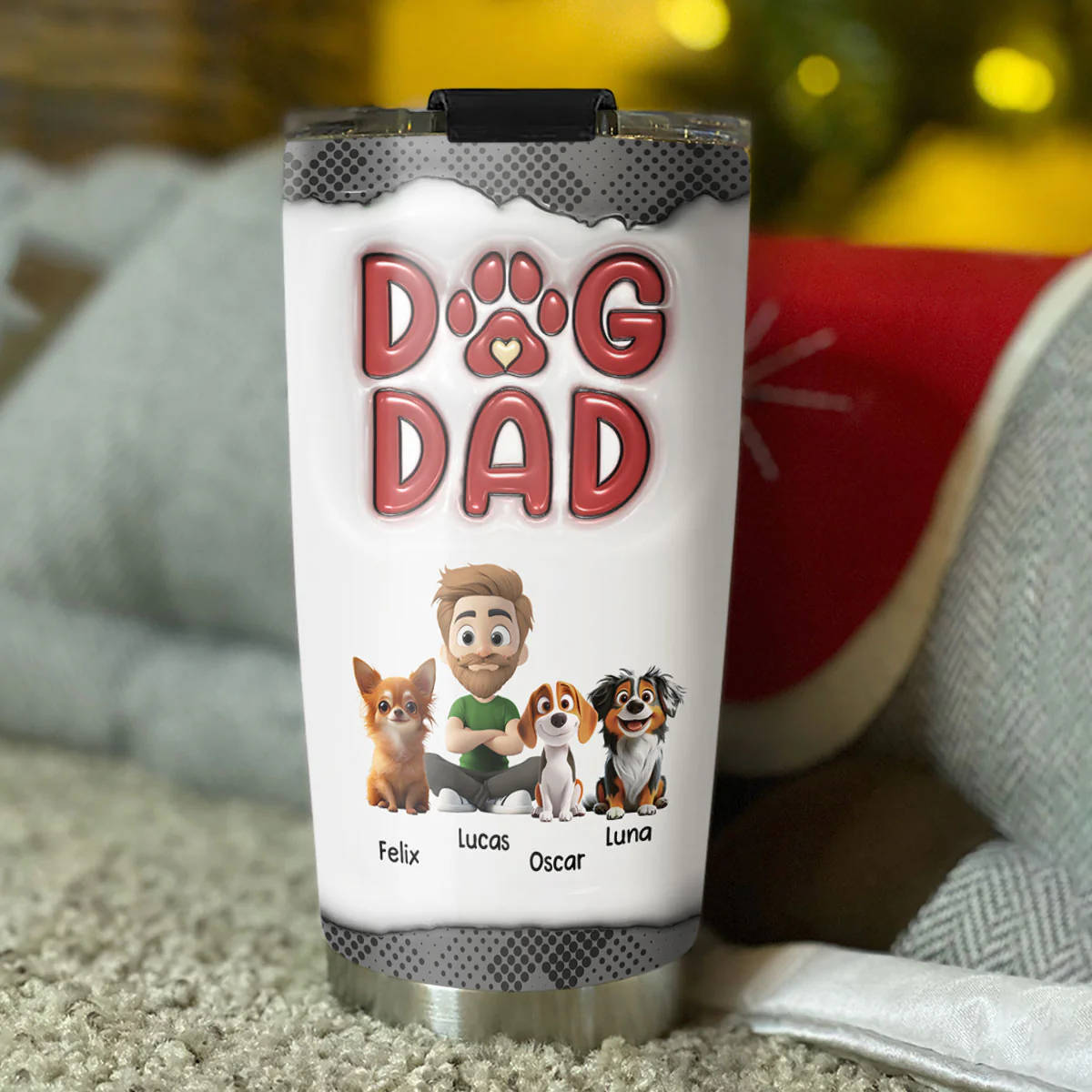 Boring Life New Style - Personalized Custom 3D Inflated Effect Tumbler - Image 3