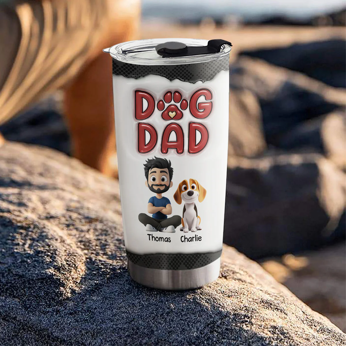 Boring Life New Style - Personalized Custom 3D Inflated Effect Tumbler - Image 4