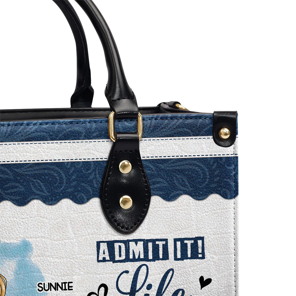 Boring Without Me - Personalized Custom Leather Bag - Image 6